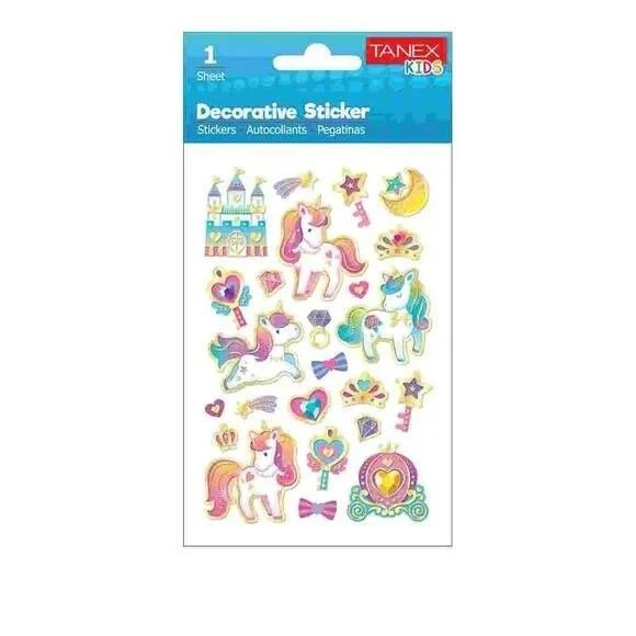 Tanex Stickers Eu Puffy Damla Sticker Etiket Unicorn Serisi Tnx-25077 (1 Adet) ürün görseli 1