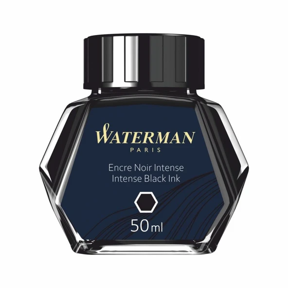 Waterman Dolma Kalem Mürekkebi Cam Şişede 50 ML Siyah S0110710 ürün görseli 1
