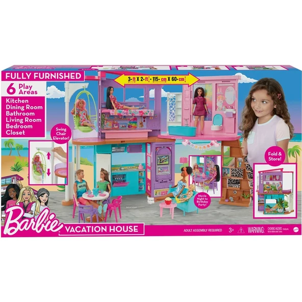 Barbie Oyuncak Tatil Evi Oyun Seti Hcd50 ürün görseli 1