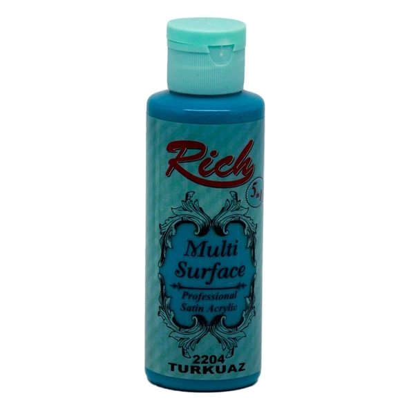 Rich Akrilik Boya Multi Surface 120 Cc Turkuaz 120-2204 ürün görseli 1
