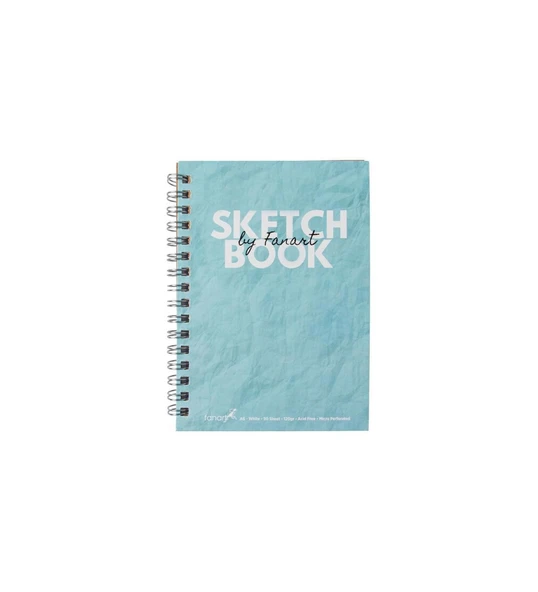 Fanart Academy Sketch Book Eskiz Çizim Defteri 120 Gr Spiralli 50 Yaprak A5 Turkuaz ürün görseli 1