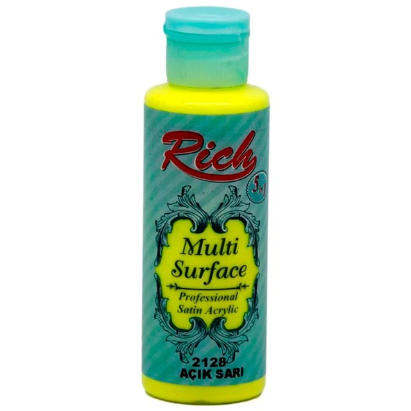 Rich Akrilik Boya Multi Surface 120 Cc Açık Sarı 120-2128 ürün görseli 1