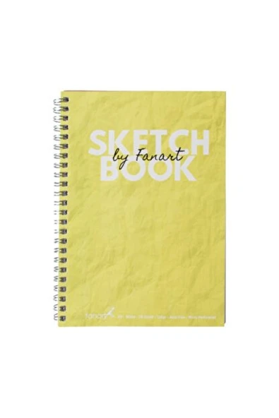 Fanart Academy Sketch Book Eskiz Çizim Defteri 120 Gr Spiralli 50 Yaprak A6 Sarı ürün görseli 1