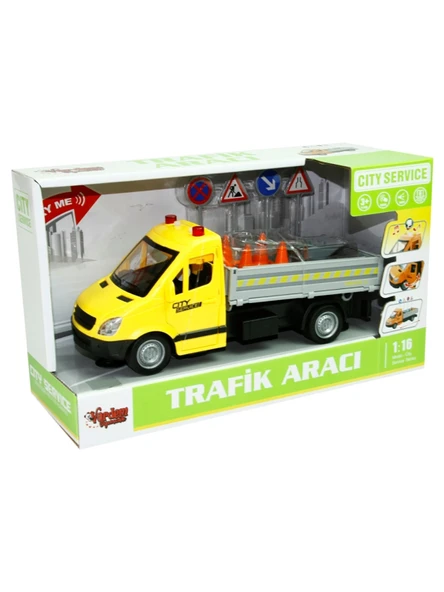 Ctoy Oyuncak Sesli Ve Pilli Yol Tamir Aracı 1:16 WY593A ürün görseli 1