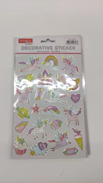 Tanex Yaldızlı Unıcorn Serisi Puffy Etiketi Stickers Tnx-25369 ürün görseli 1