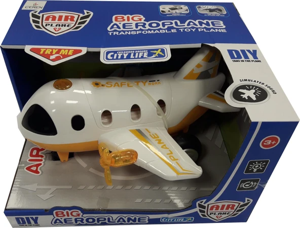 Ctoy Oyuncak Işıklı ve Sesli Araç Taşıyıcı Uçak Ctoy-8805A/C/1B ürün görseli 1