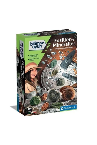 Clementoni Oyuncak Bilim ve Oyun - Fosiller ve Mineraller Kazı Seti 64336 ürün görseli 1
