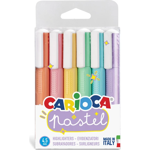 Carioca Pastel Fosforlu İşaretleme Kalemi 6 Lı Set 43033 ürün görseli 1