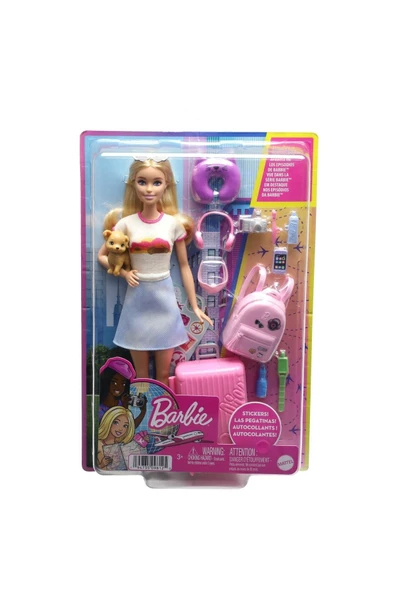 Barbie Oyuncak Seyahatte Bebeği ve Aksesuarları Hjy18 ürün görseli 1