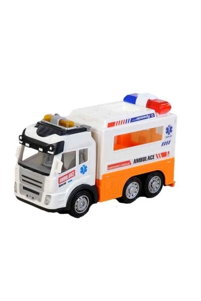 Can Toys Oyuncak Işıklı ve Sesli Dönen Ambulans Kamyon ürün görseli 1