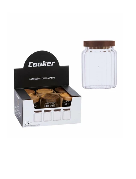 Cooker Borosilikat Cam Kavanoz 0.7 lt CKR-3824 ürün görseli 1