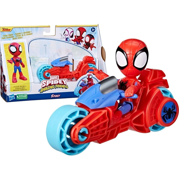 Hasbro Oyuncak Spider And His Amazing Frıends Motorsiklet ve Figür Spidey F6777-F7459 ürün görseli 1