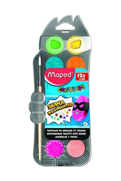 Maped Sulu Boya 30Mm 12 Renk 811520 ürün görseli 1