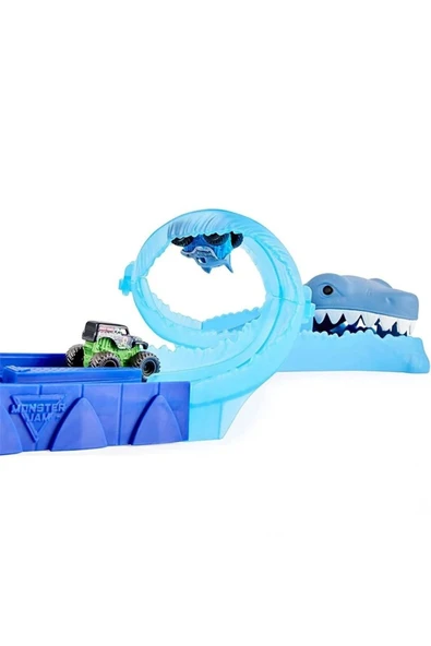 Spinmaster Oyuncak Monster Jam Mini Megalodon Yarış Seti 6060718 - Resim 3