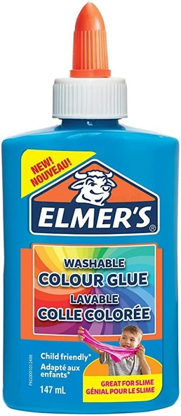 Elmer S Mat Renkli Sıvı Yapıştırıcı Mavi 147 Ml (Slime Yapıştırıcı) 2109500 ürün görseli 1