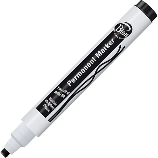 Bion Permanent Marker Koli Kalemi Kesik Uç Siyah 9177 (12 Li Paket) ürün görseli 1