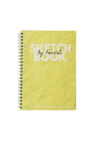 Fanart Academy Sketch Book Eskiz Çizim Defteri 120 Gr Spiralli 50 Yaprak A4 Sarı ürün görseli 1