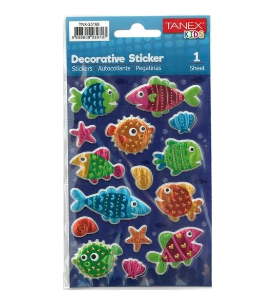 Tanex Balık Serisi Etiket Sticker Tnx-25168 ürün görseli 1
