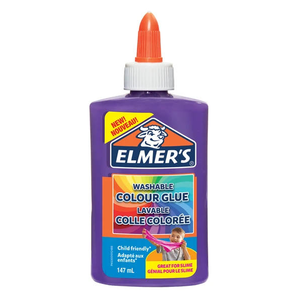 Elmer S Mat Renkli Sıvı Yapıştırıcı Mor 147 Ml (Slime Yapıştırıcı) 2109502 ürün görseli 1
