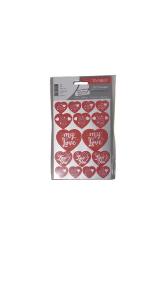 Tanex Silver Kalp Etiketi-2 2 Adet Tnx-342 ürün görseli 1