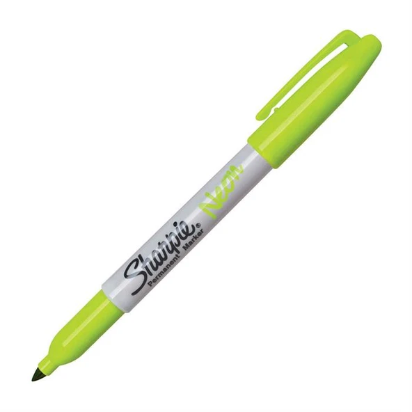 Sharpie Markör Permanent Kalem Neon Fosforlu Yeşil 1881134   (12 Li Paket) ürün görseli 1