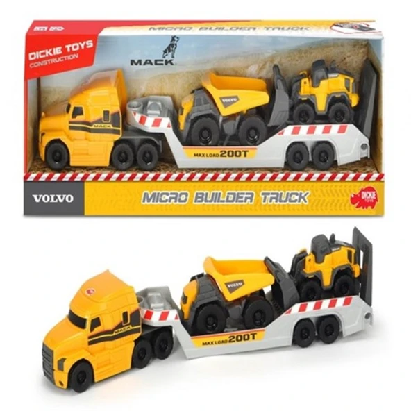 Simba Oyuncak Mack-Volvo Micro Builder Truck İnşaat Kamyonu 203725005 ürün görseli 1