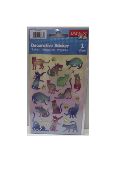 Tanex Puffy Astralog Kediler Serisi Stickers Tnx-27248 ürün görseli 1