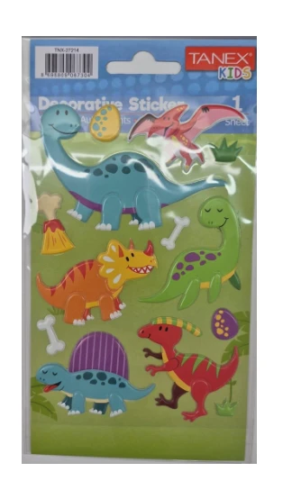 Tanex Puffy Bebek Dinazolar Serisi Stickers Tnx-27214 ürün görseli 1