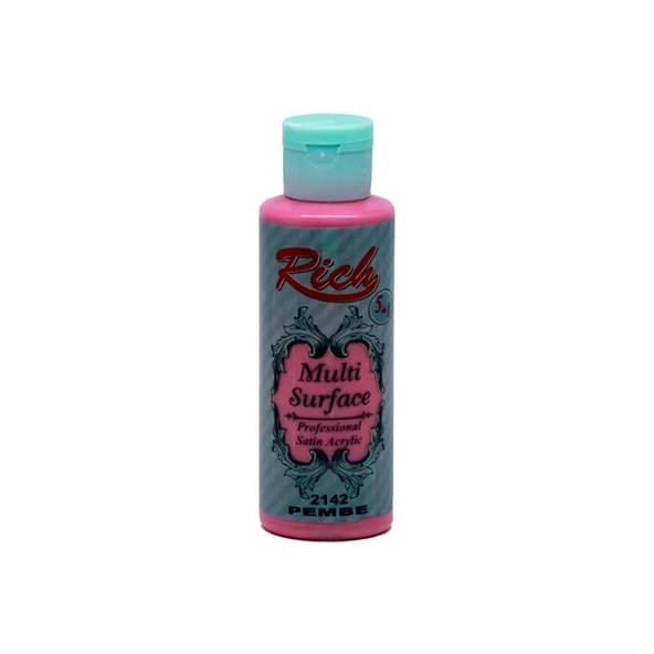 Rich Akrilik Boya Multi Surface 120 Cc Pembe 120-2142 ürün görseli 1