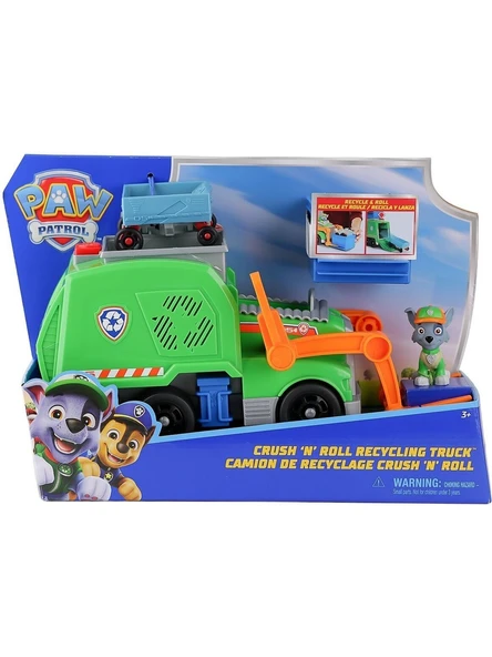 Paw Patrol Oyuncak Rocky Deluks Sürdürülebilir Aracı Geri Dönüşüm Kamyonu ürün görseli 1