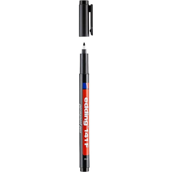 Edding Asetat Kalemi Permanent F Seri 0.6 Mm Siyah 141F (10 Lu Paket) ürün görseli 1