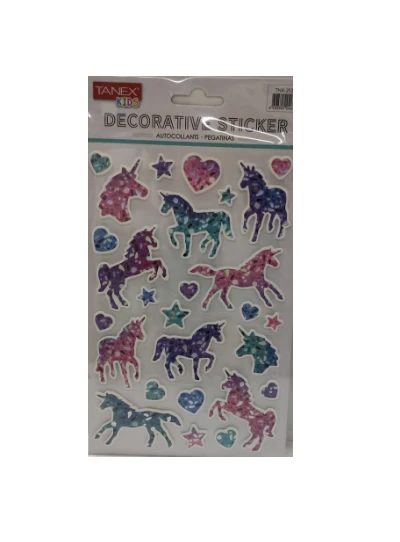 Tanex Unicorn Serisi Puffy Etiketi Stickers Tnx-25354 ürün görseli 1