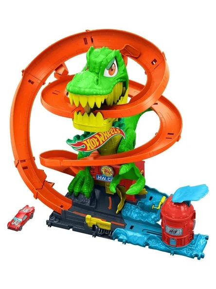 Hot Wheels Oyuncak T-Rex Ve İtfaiye İstasyonu Oyun Seti ürün görseli 1