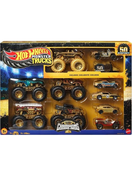 Hot Wheels Oyuncak Monster Trucks Bigfoot Trophy Şampiyonları Araba Ve Kamyon Çoklu Arabalar ürün görseli 1