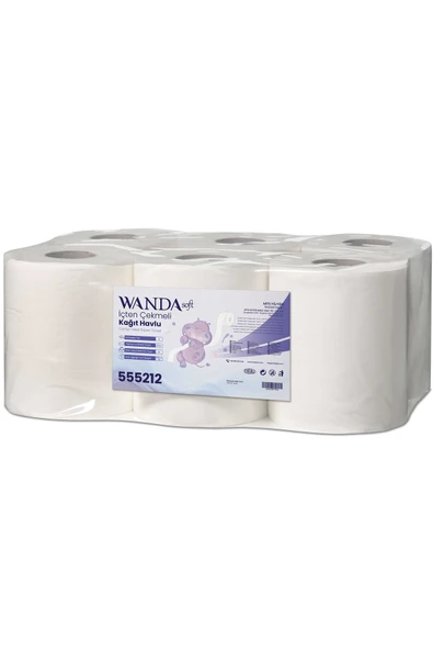 Wanda Soft İçten Çekmeli Kağıt Havlu 6'lı Paket 3 Kg - 2 Katlı, 21cm Yaprak Eni ürün görseli 1