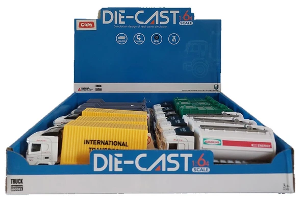 Ctoy Oyuncak Metal Çek Bırak Damperli Kamyonlar 411-3 (Karışık Model 1 Adet) ürün görseli 1