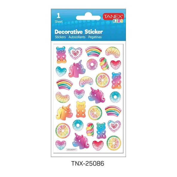 Tanex Unicorn Serisi Etiketi Stickers Tnx-25086 ürün görseli 1