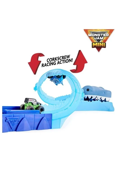 Spinmaster Oyuncak Monster Jam Mini Megalodon Yarış Seti 6060718 - Resim 5