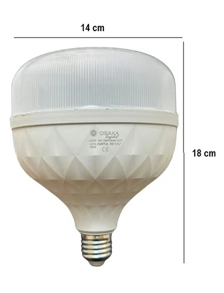 OSAKA 60W E27 BEYAZ IŞIK 6500K LED KRİSTAL AMPUL 4300 lm ürün görseli 1