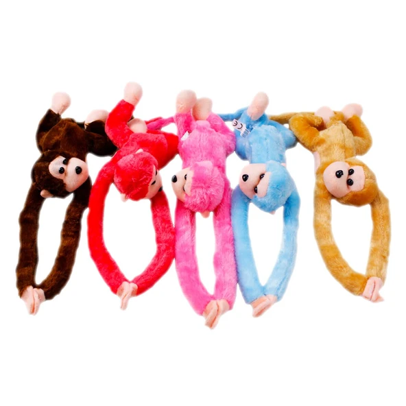 Kızılkaya Oyuncak Peluş Maymun Müzikli Küçük Sarılan Kzl-2101004 (Karışık Renk 1 Adet) ürün görseli 1