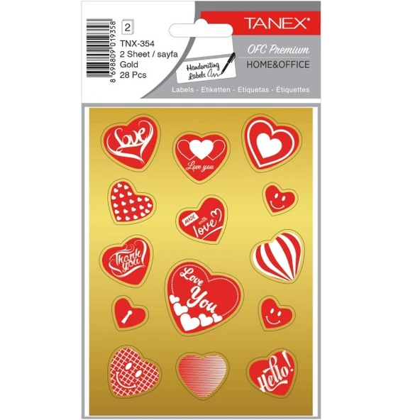 Tanex Gold Kalp Etiketi-4 2 Adet Tnx-354 (10 Lu Paket ürün görseli 1