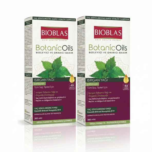 Bioblas Botanic Oils Isırgan Yağı Şampuan 2'li ürün görseli 1