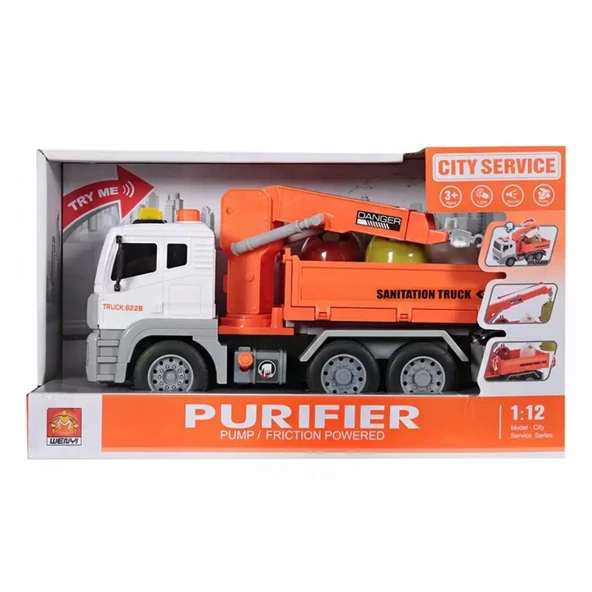 Ctoy Oyuncak Sesli Ve Pilli Vinçli Çöp Taşıyıcı WY822B ürün görseli 1
