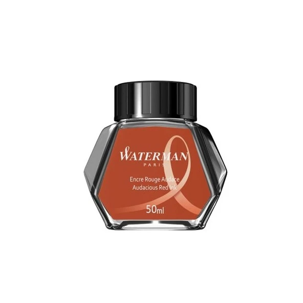 Waterman Dolma Kalem Mürekkebi Cam Şişede 50 Ml Kırmızı S0110730 ürün görseli 1