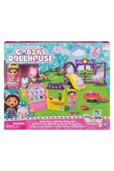 Spinmaster Oyuncak Gabbys Dollhouse Kitty Peri Bahçe Partisi Oyun Seti SPM-6065911 ürün görseli 1