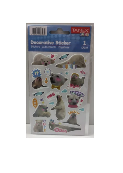 Tanex Puffy İnstagram Ayıları Serisi Stickers Tnx-27227 ürün görseli 1