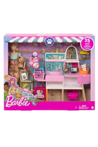 Mattel Oyuncak Barbie ve Evcil Hayvan Dükkanı Oyun Seti Grg90 ürün görseli 1