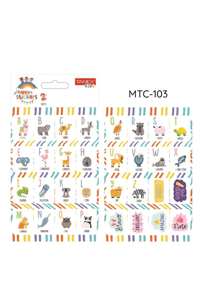 Tanex İlkokul Harf Etiketi-3 Sticker 2 Li Mtc-103 ürün görseli 1