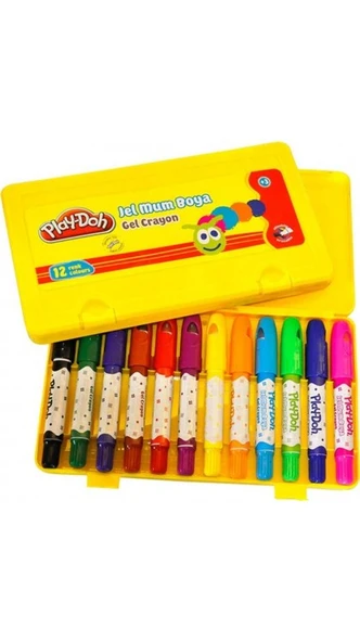 Play-Doh Jel Crayon Mum Boya 12 Renk Plastik Kutulu CR014 ürün görseli 1