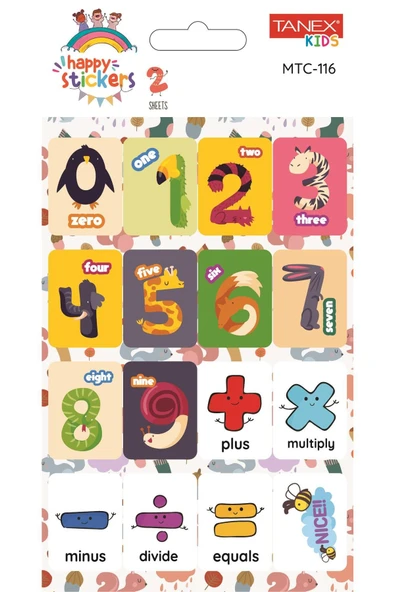 Tanex İlkokul Rakam Etiketi-8 Sticker 2 Li Mtc-116 ürün görseli 1